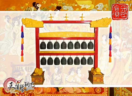 孔廟編鐘，清康熙銅鎏金八卦編鐘
